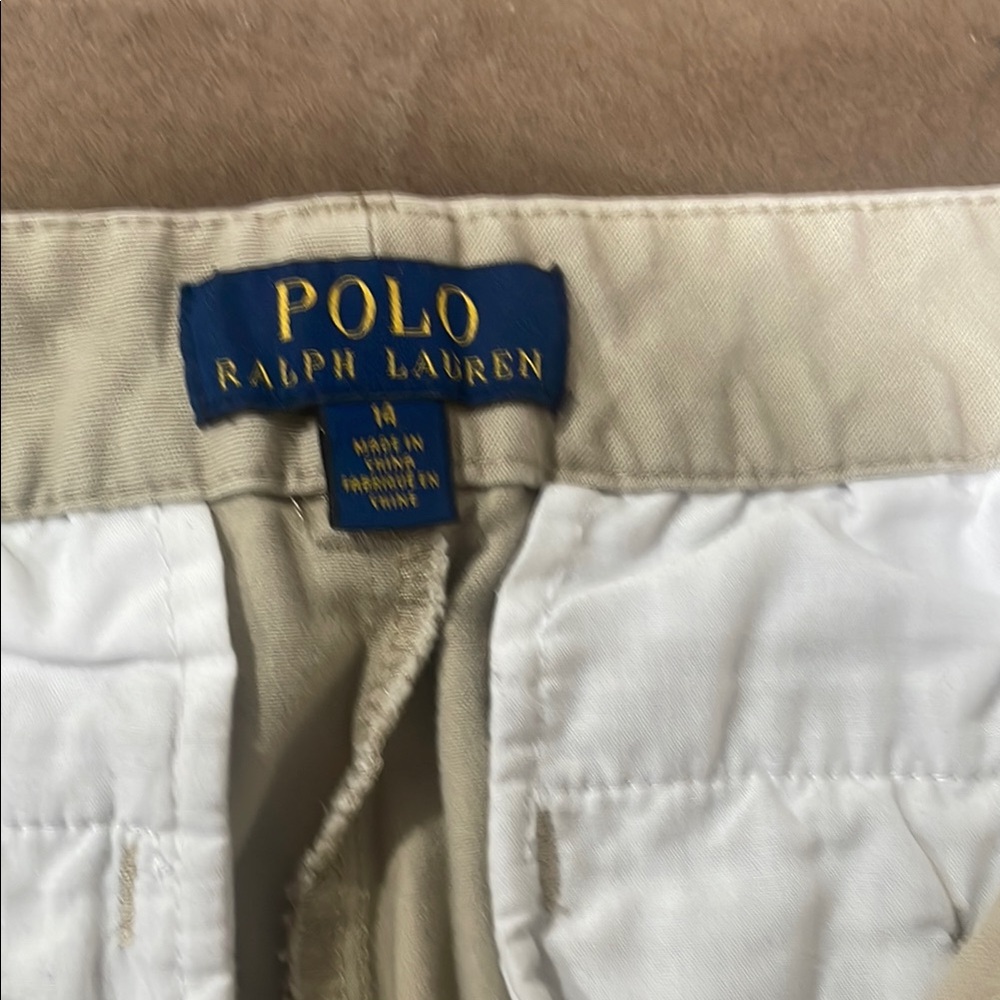 Polo Ralph Lauren Beige and White Pants